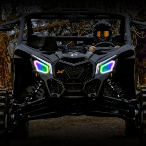 Can-Am Maverick X3 Headlight Halo Kit - ORACLE Lighting - Dynamic ColorSHIFT - RGB+W - `17-`21
